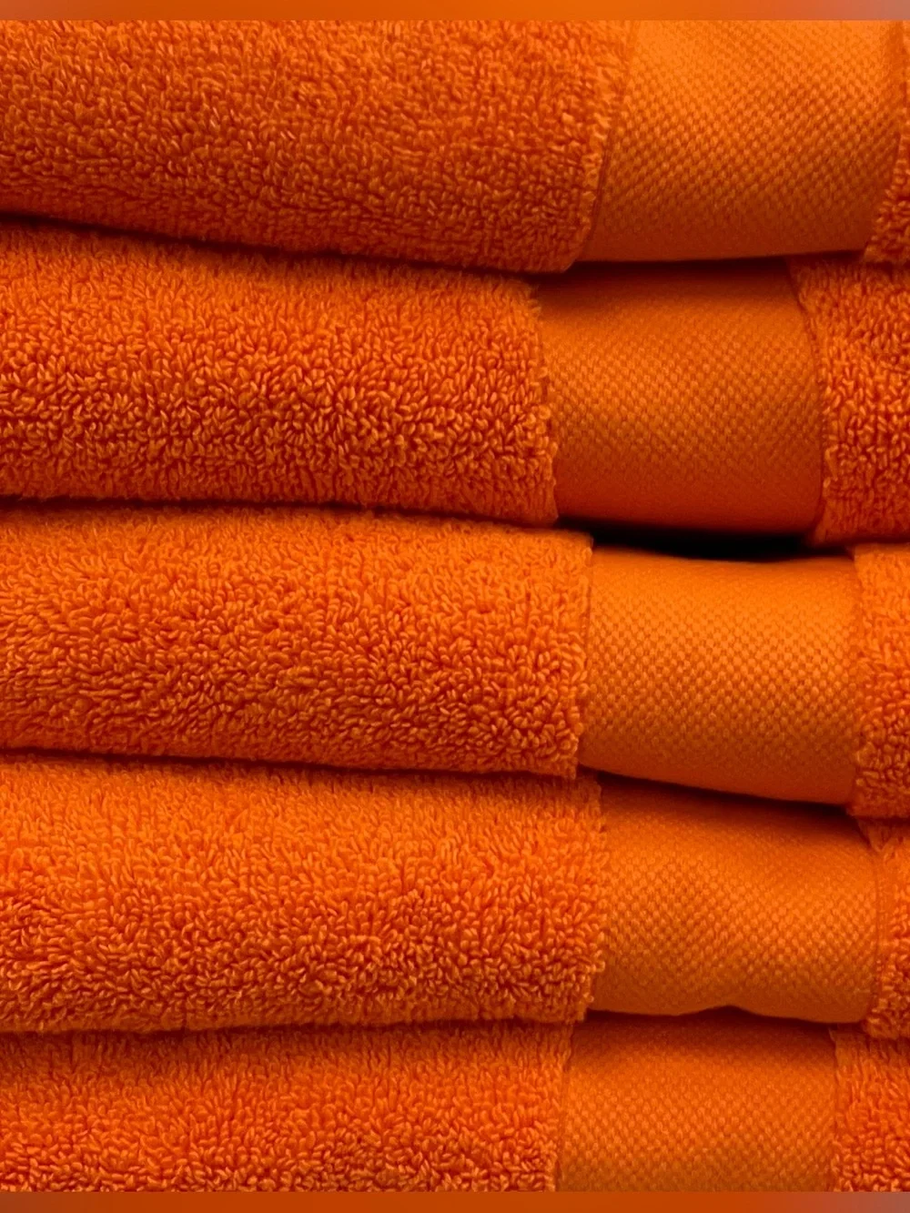 RALPH LAUREN 2 SET Large ORANGE BathTowels New